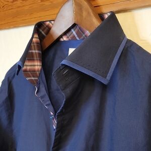 Navy Dress Shirt for‎ Men